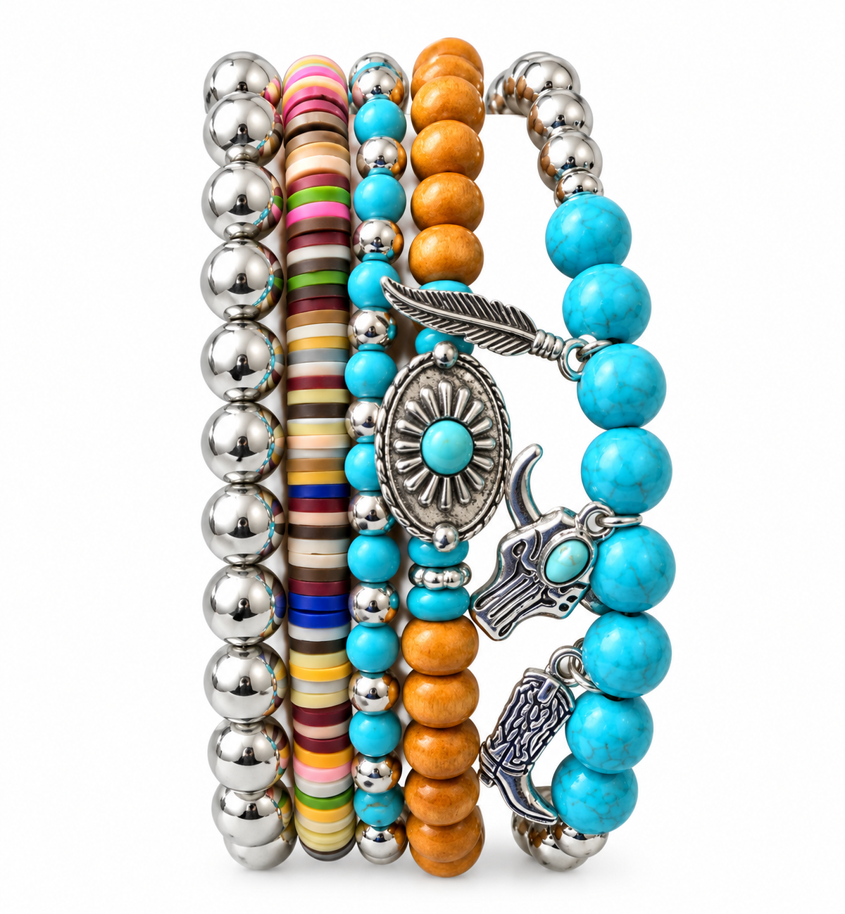 Wild West Turquoise Bracelet Stack