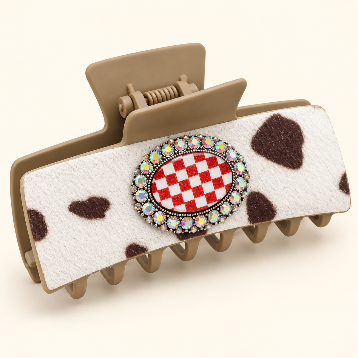 Rodeo Ready Cowhide Claw Clip