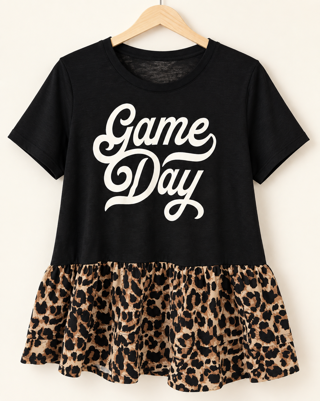 Friday Night Lights Leopard Game Day Top