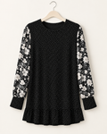 Midnight Magnolia Ruffle Top