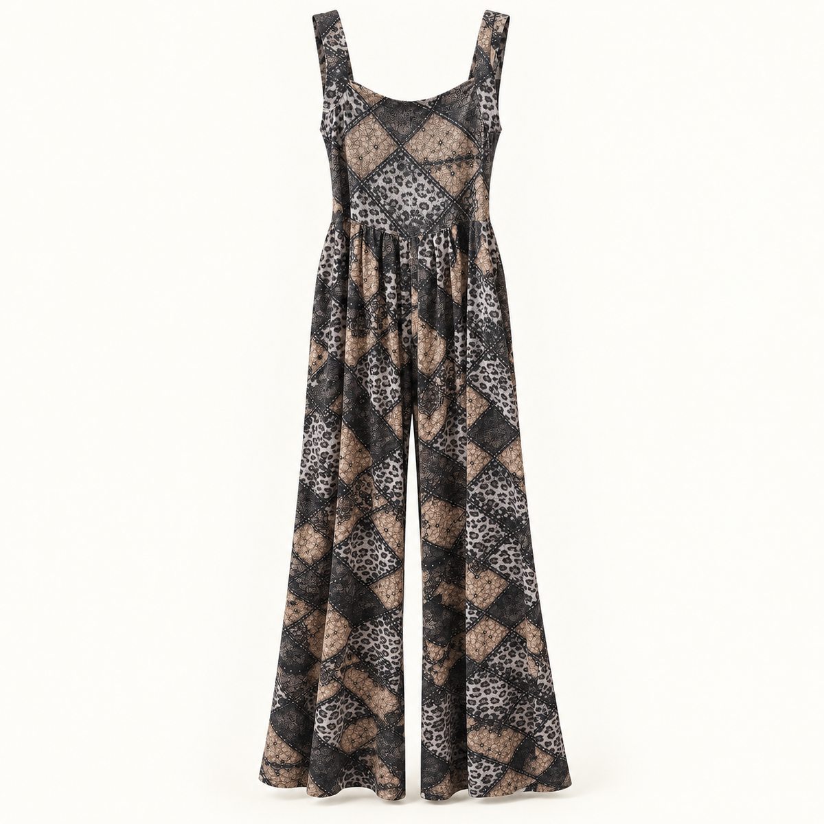 Backroad After Dark Patchwork Overalls