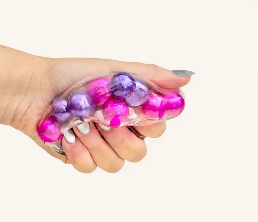 Pearlescent pearl ball cube squishy fidget toy