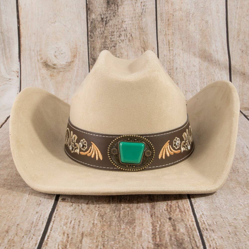 Embroidered Strap With Stone Western Cowboy Hat