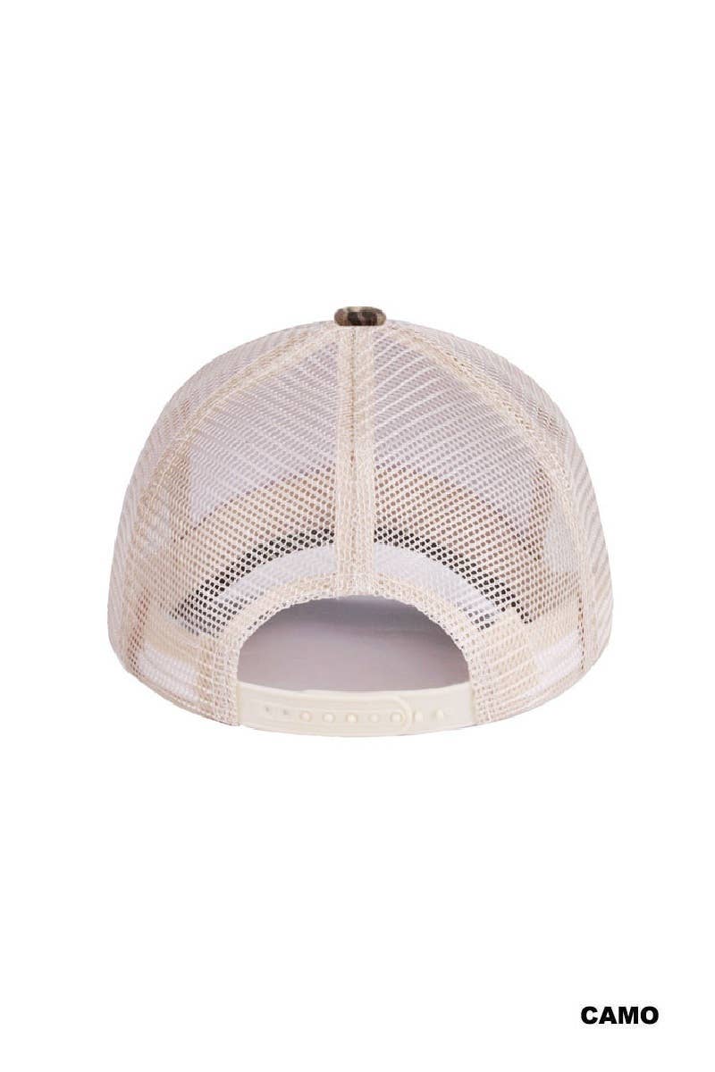 Darlin Two Tone Mesh Snapback Hat  Zenana Consgt.